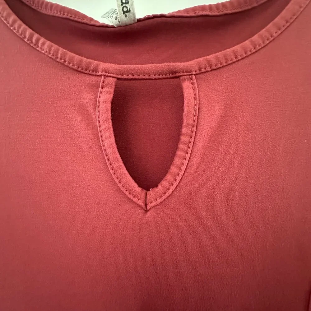 Mudd Womens Sleeveless Red Keyhole A-Line Dress Size M - Picture 7 of 9